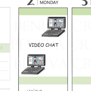 Video Chat - Aufkleber für Laptop - Aufkleber für VideoKonferenzen- Niedliche Aufkleber für Planer Aufkleber (LS-079)