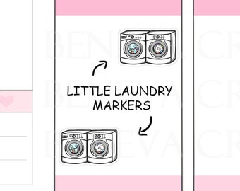 Laundry Stickers - Laundry Machine Stickers- Washer and Dryer Stickers - Chores Stickers - House Work Stickers - Planner Stickers - (HG-018)