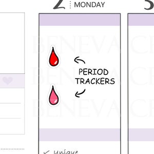 Period Tracker Stickers - Menstrual Period Tracker - Menstrual Cycle - Blood Stickers - Mensies - Period Planner Stickers - (LS-019)