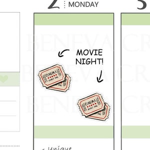 Kinokarten - Ticket Stubs - Movie Passes - Cute Planner Stickers - (LS-026)