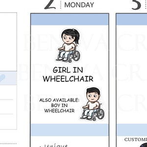Wheelchair Stickers- Medical Stickers - Chair Stickers- Disability Stickers - Handicap Stickers- Hospital Chair-Character Stickers- (LS-089)