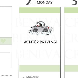 Car Stuck Stickers- Winter Driving Stickers- Car Stickers- Snow Storm Stickers- Character Stickers- Driving Stickers- Cute Stickers-(LS-087)