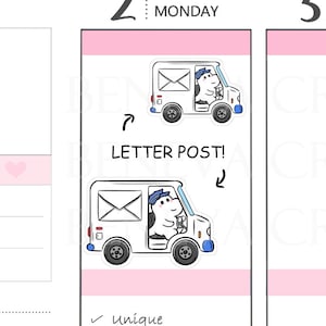 Lieferwagen Aufkleber-Umschlag Aufkleber-Happy Mail Aufkleber-Lieferung Aufkleber-Post Aufkleber-Charakter Aufkleber-Niedliche Aufkleber (CT-042)