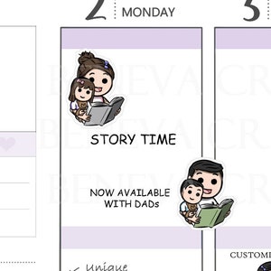 Story Time Stickers- Reading Stickers- Toddler Stickers-Mom Life Stickers-Parenting Stickers-Personalized Stickers-Kid Stickers-(ML-020)