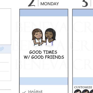 Stickers lachen - vriendschap - roddels - stickers beste vrienden - BFF-stickers - vriendinstickers - plezier met vrienden - (EL-048)