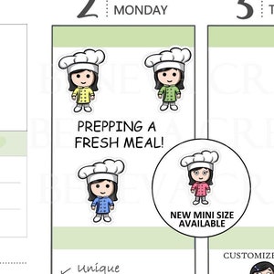 Adesivos de Chef - Adesivos de Cozinheiro Doméstico - Adesivos de Chapéu de Chef - Jaqueta de Chef - Adesivos de Cozinha - Adesivos de Artista Culinário - Adesivos de Planejador - (KF-004)