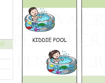 Kiddie Pool Stickers-Pool Stickers-Mom Life Stickers- Swimming Stickers-Swim Stickers-Personalized Stickers -Toddler Stickers -(ML-019)