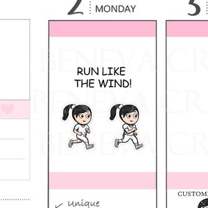 Running Stickers - Exercise Stickers - Marathon Stickers -Workout Stickers- Custom Stickers- Sport Stickers-Personalized Stickers- (SE-043)