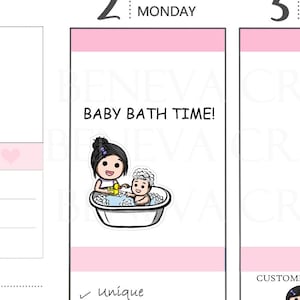 Naklejki do kąpieli dla niemowląt - Naklejki dla niemowląt - Naklejki Mom Life - Naklejki do kąpieli - Naklejki do kąpieli - Naklejki personalizowane - Naklejki do planowania - (ML-006)