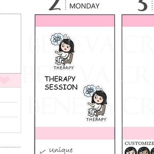 Stickers thérapie - Stickers santé - Stickers médicaux - Stickers santé mentale - Stickers rendez-vous thérapie - Stickers personnalisés - (EL-032)