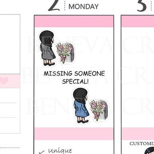 Quelqu'un de spécial nous manque - En souvenir d'un être cher - Stickers commémoratifs - Stickers chagrin - RIP - Stickers personnages - (LS-083)