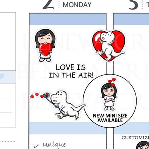Stickers amour - Stickers coeur - Stickers émotion - Stickers humeur - Stickers Chasing Love - Stickers personnalisés - Stickers personnages - (LS-042)