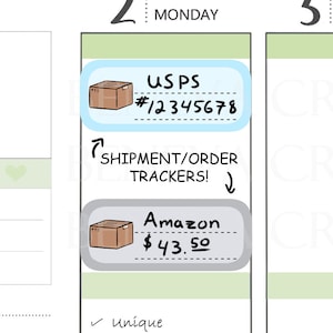 Shipment Tracker Stickers-Shipment Tracker- Delivery Tracker Stickers-Functional Stickers-Cute Stickers -Cute Planner Stickers -(FN-012)