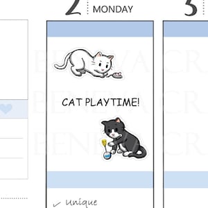 Adesivos para brincadeira de gato - Brinquedo para gato - Gato brincando - Adesivos para animais de estimação - Adesivos para gatos - Adesivos para gatinhos - Adesivos personalizados - Adesivos fofos - (PT-034)