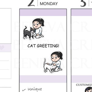 Cat Greeting Stickers-Pet Stickers- Happy Stickers - Cat Stickers -Character Stickers-Personalized Stickers-Cute Pet Stickers- (PT-028)