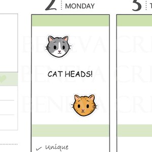 Cat Head Stickers-Pet Stickers-Kitty Stickers-Cat Stickers-Personalized Stickers-Custom Stickers-Cute Cat Stickers-Feline Stickers-(PT-035)