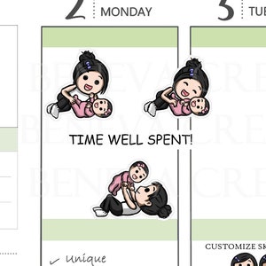 Joue avec bébé - Chatouilles - Stickers bébé - Stickers maman-Stickers parents-Autocollants personnalisés -Autocollants mignons-(ML-013)