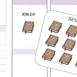 Bible Stickers- Bible Planner Stickers - Christianity - Christian Stickers- Faith Stickers- Planner Stickers- Doodle Stickers- (DL-314)