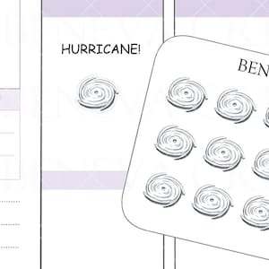 Pegatinas de huracán - Pegatinas de tormenta - Pegatinas de tormenta tropical - Pegatinas meteorológicas - Pronósticos - Pegatinas de doodle (DL-297)