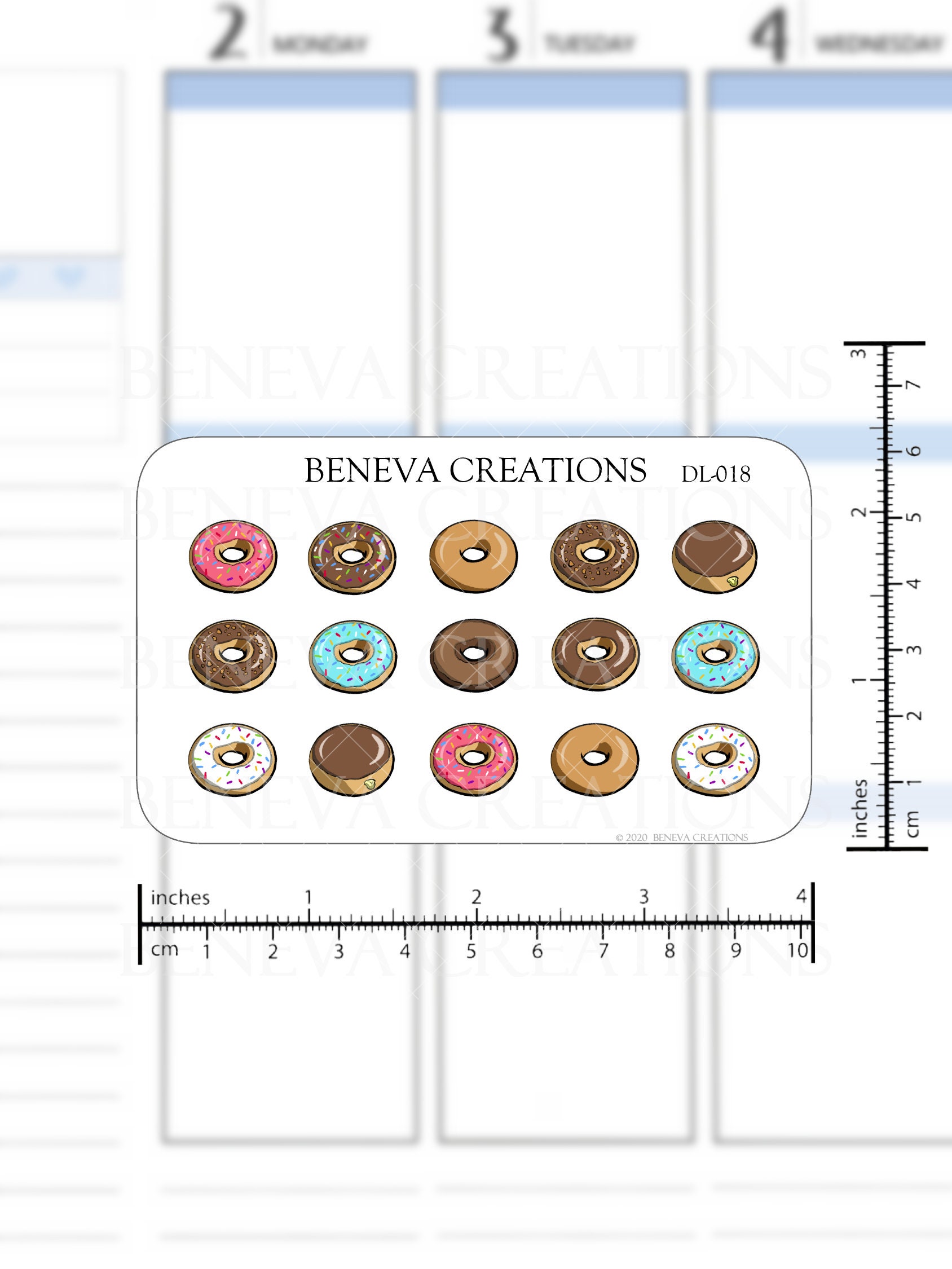 Sticker Doughnut Count Donut Stickers - Doughnut Stickers -food Stickers-junk Food Stickers ...