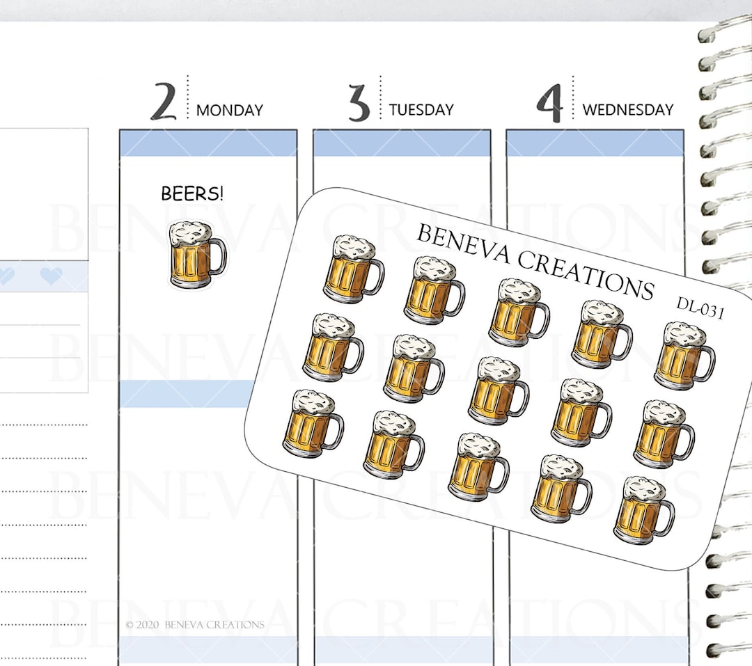 Beer Stickers- Beer Stein Stickers-beer Mug Stickers-drink Stickers ...