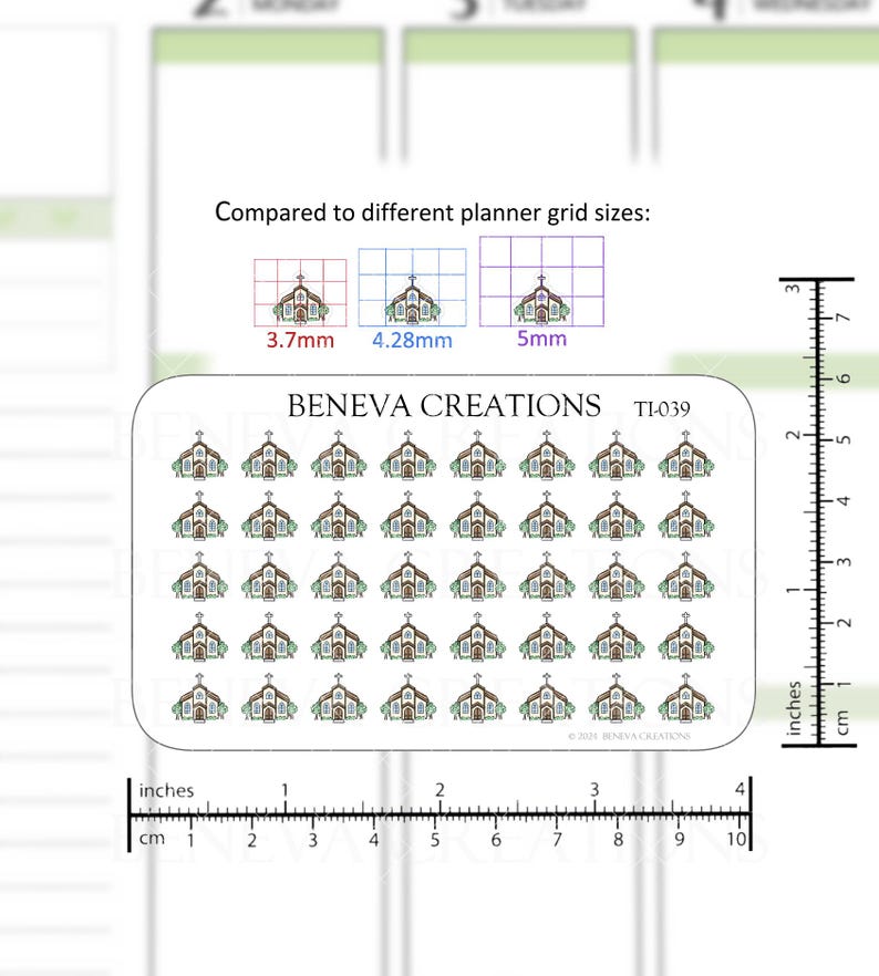 Tiny Church Stickers-church Planner Stickers-religious Stickers ...