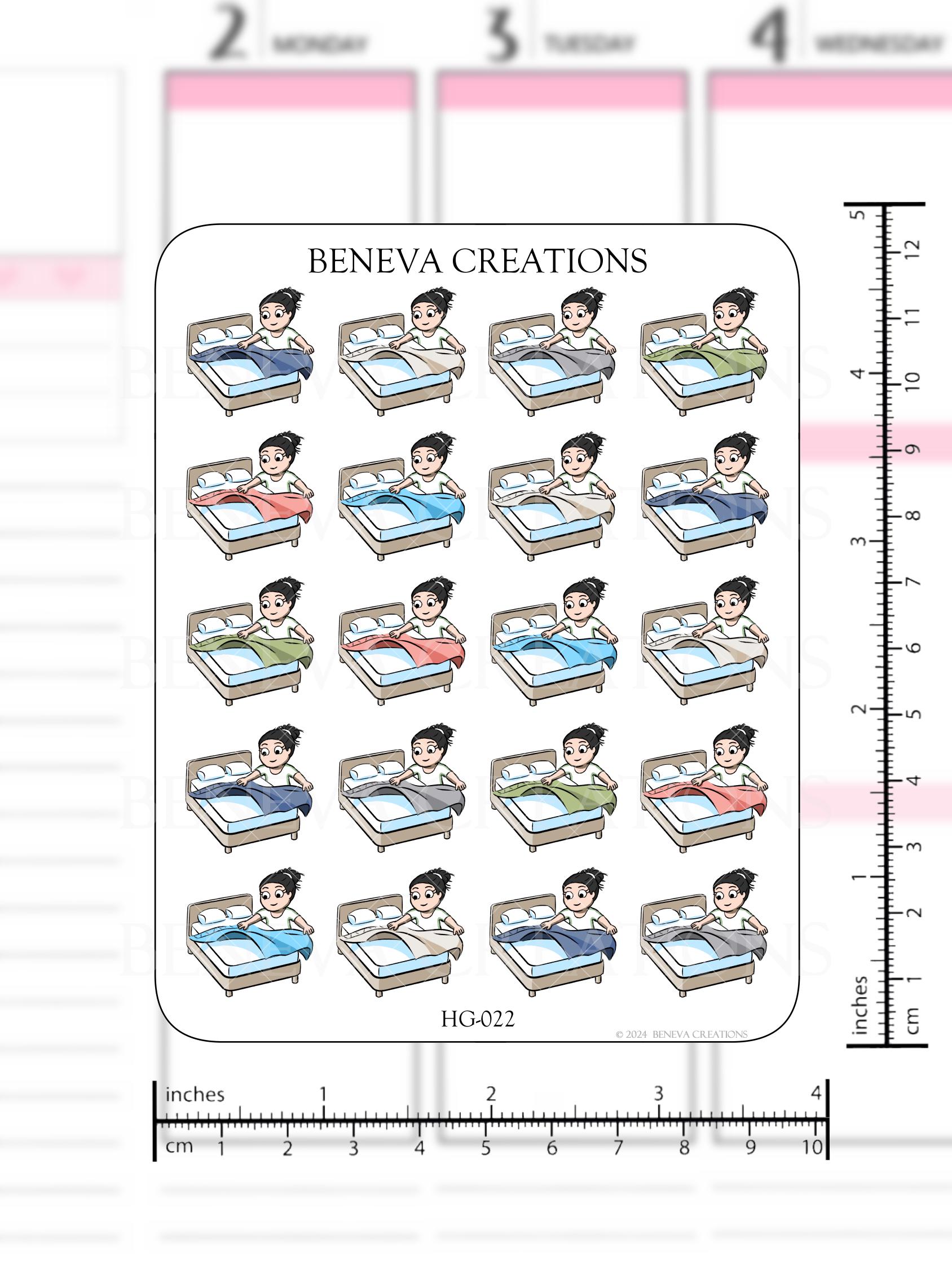 Change Sheets Stickers -make Bed Stickers- Wash Sheets Stickers -chores ...
