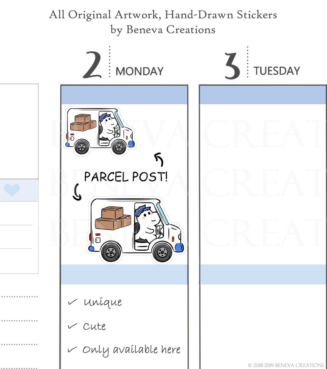 Delivery Truck Stickers-parcel Stickers -happy Mail Stickers-delivery ...