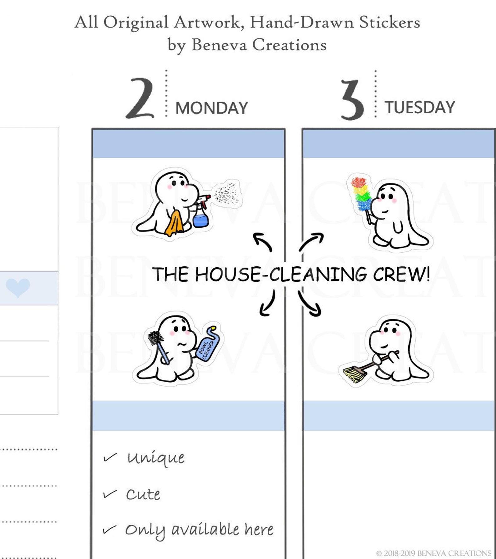 House Cleaning Stickers dusting Stickers sweeping Etsy