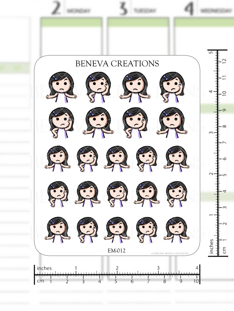 Confused Stickers - Questioning Stickers - Emotion Stickers - Pondering ...