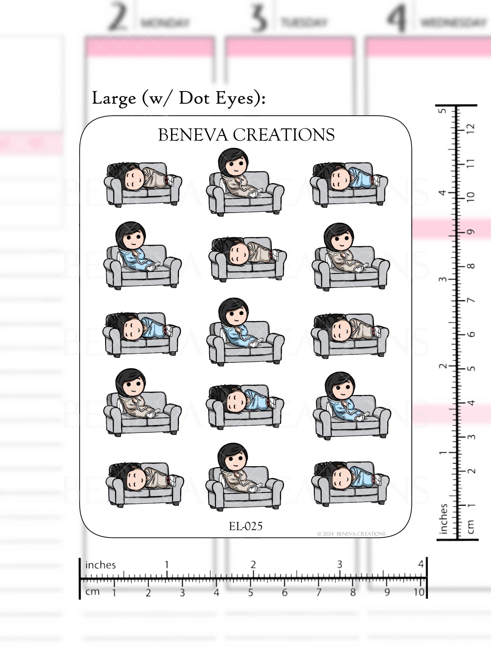 Sticker For Couch Couch Stickers-comfy Stickers -cozy Stickers-home Stickers-character ...