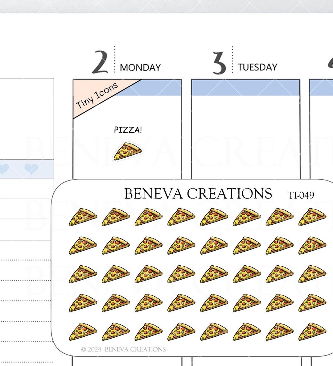 Tiny Pizza Slice Stickers - (TI-049) - Etsy