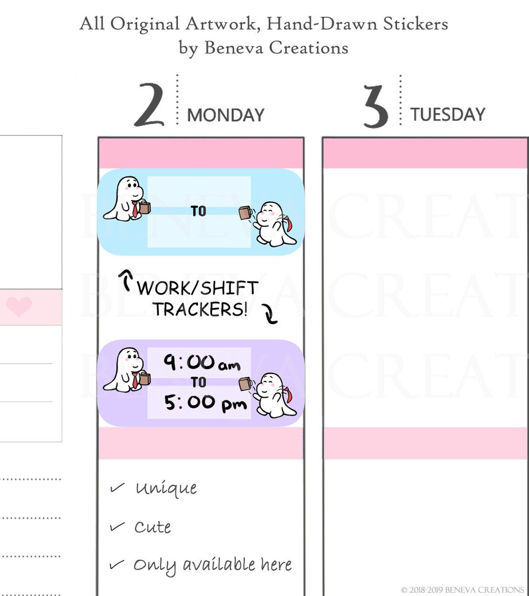 Work Tracker Stickers- Functional Stickers -planning Stickers -cuties ...