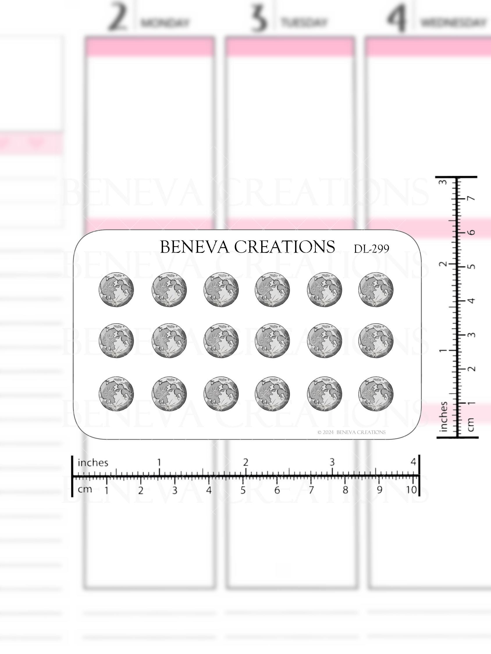 Moon Stickers - Lunar Stickers- Lunar Cycle Stickers - Moon Tracker ...