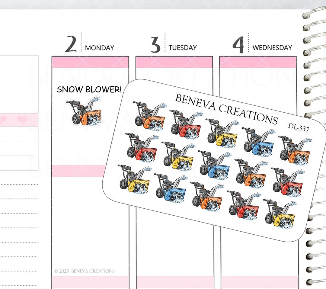 Snow Blower Stickers - Snow Removal Stickers -winter Stickers -snowy ...