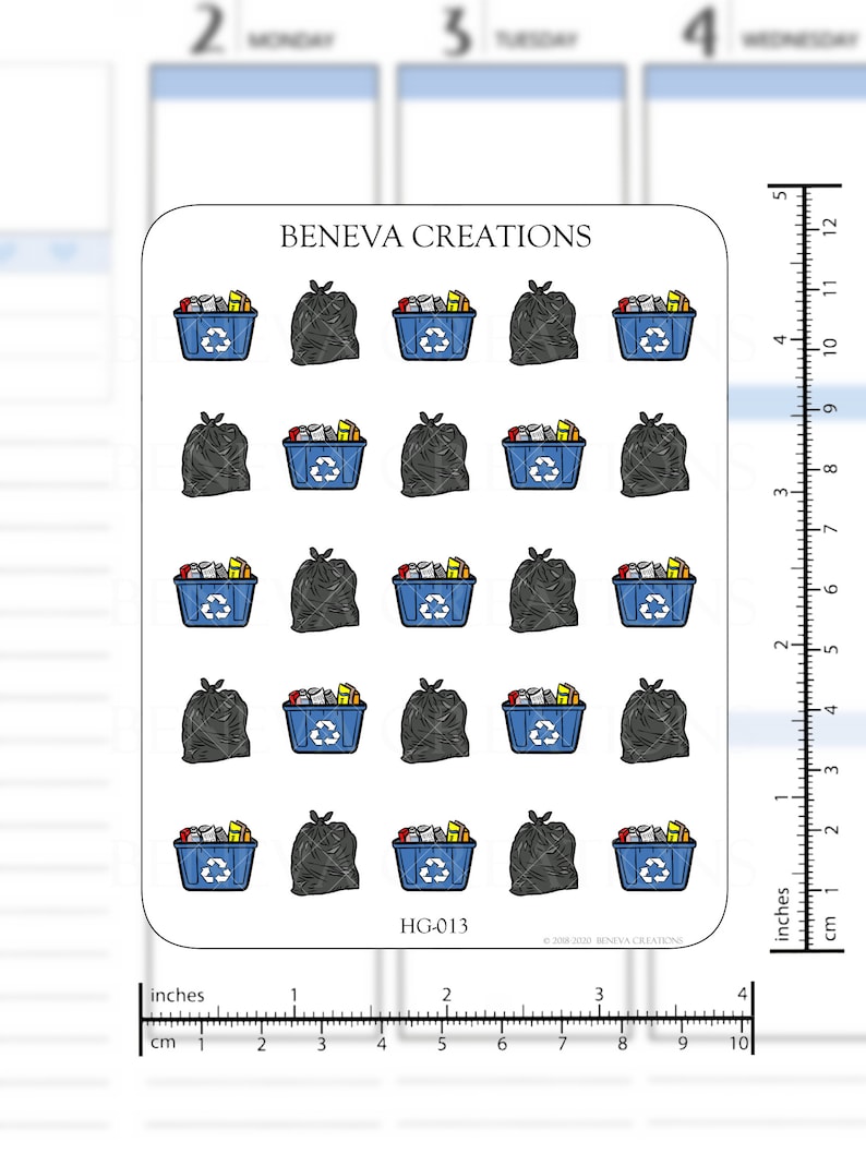 Recycle Bins Stickers Garbage Bags Stickers Trash Bag Etsy