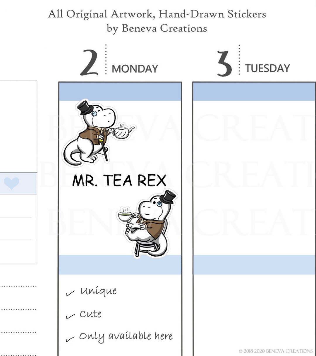 Tea Rex Stickers - Tea Rex - Tea Stickers -afternoon Tea -tea Time ...
