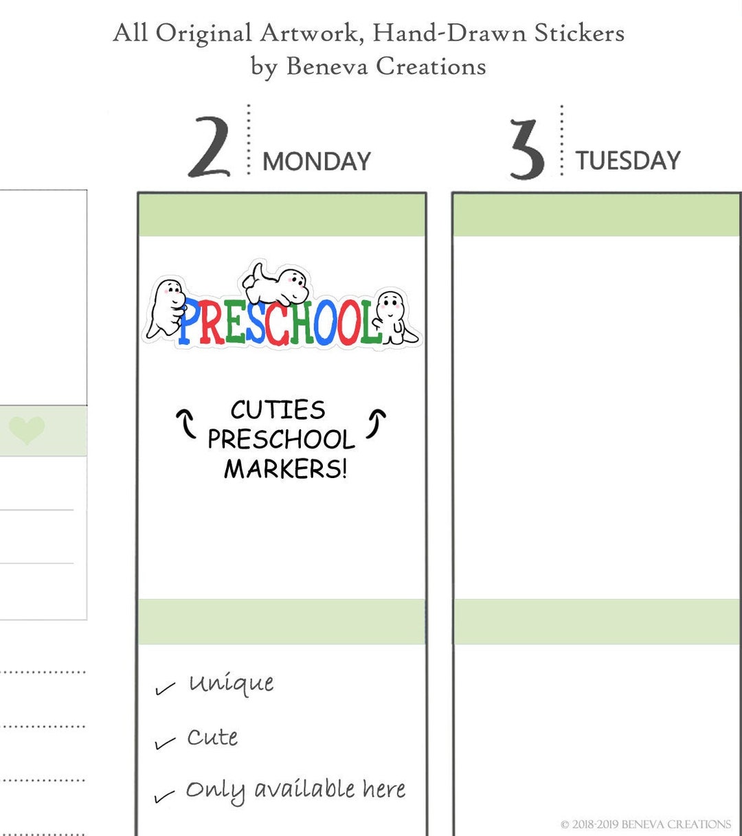 Preschool Stickers School Stickerscuties Stickersfunctional Stickers