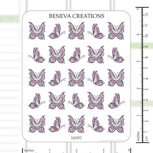 Butterfly Stickers Insect Stickers Garden Stickers ECLP Stickers Kikki K Stickers Cute Stickers Cute Planner Stickers LS-057 image 2