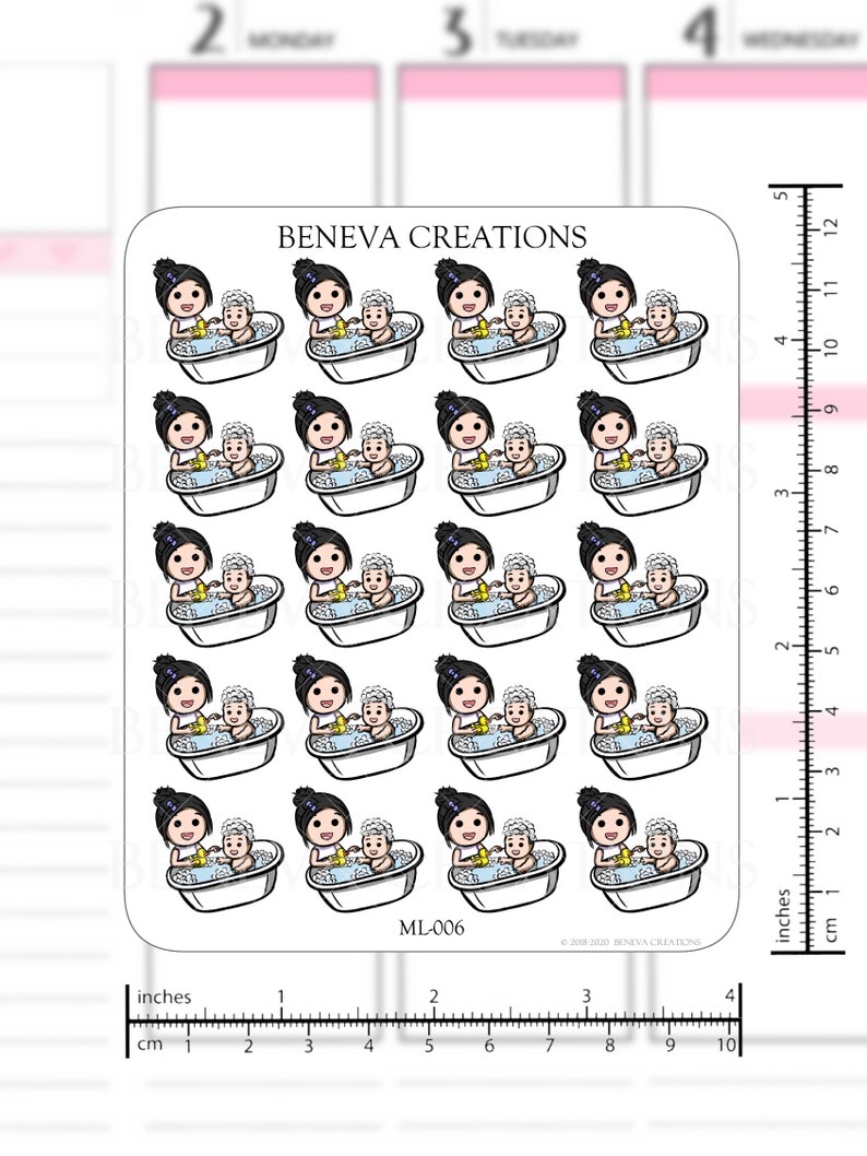 Baby Bath Stickers Baby Stickers Mom Life Stickers Bath Etsy