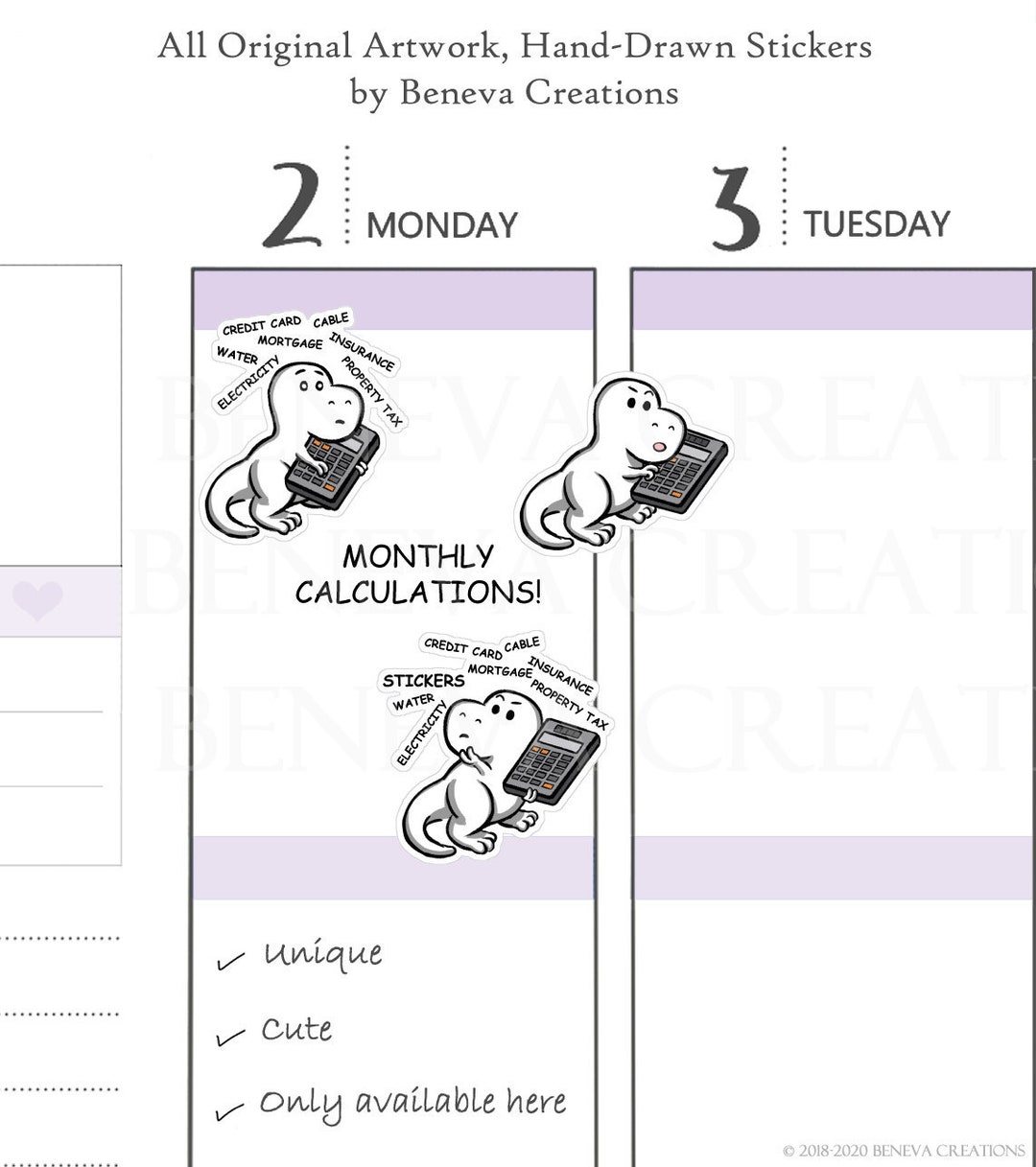 Finance Stickers - Budget Stickers - Calculator Stickers - Bill Due ...