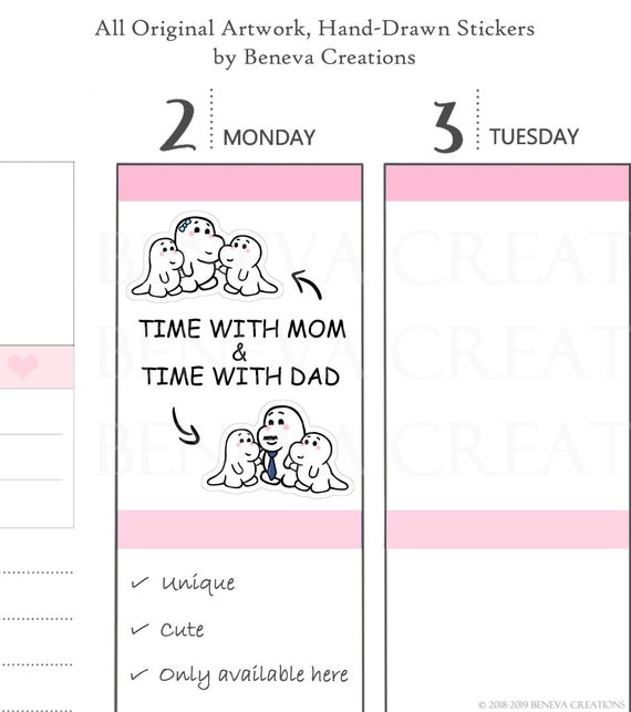Mommy Day Stickers Daddy Family Time