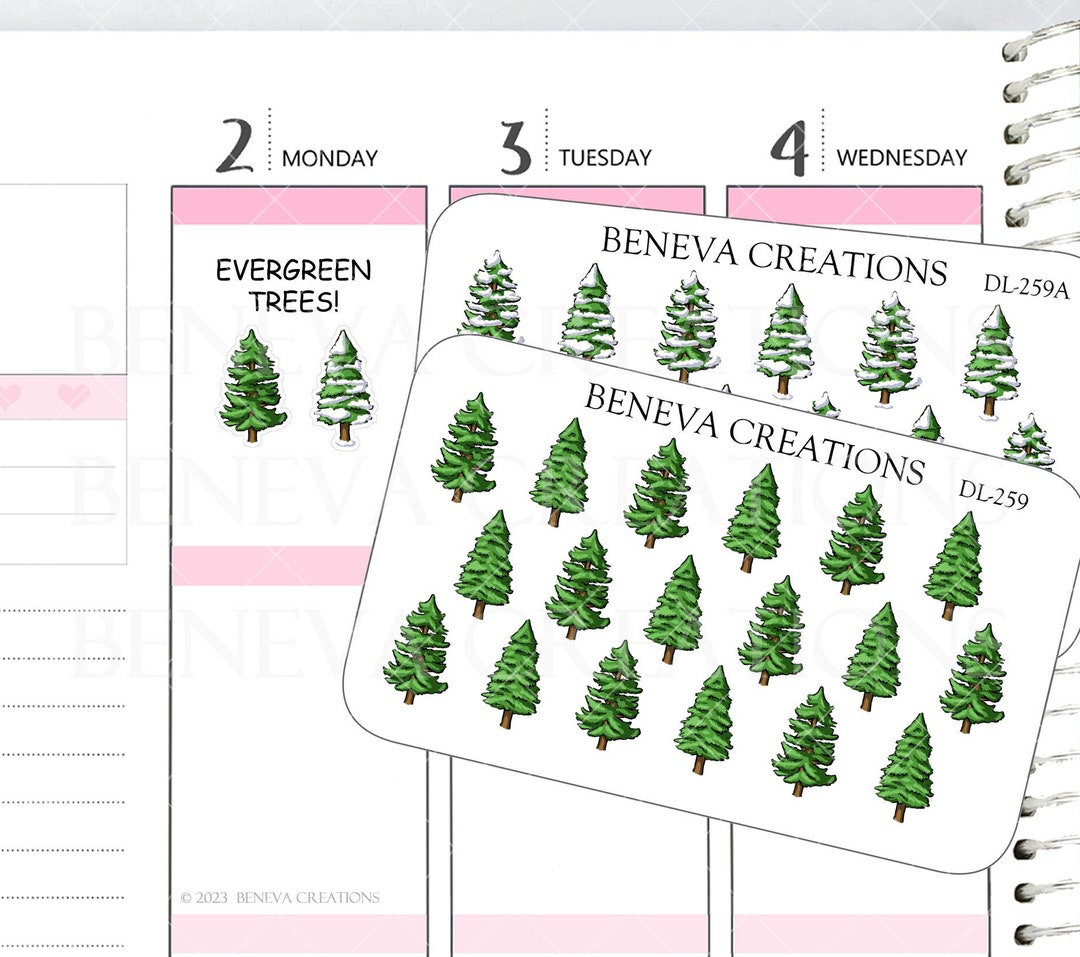 Evergreen Tree Stickerstree Stickerspine Tree Stickersholiday