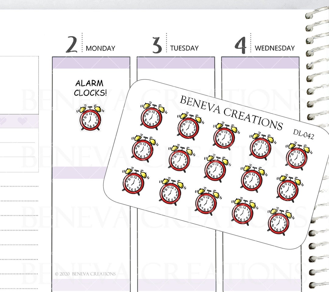Alarm Clock Stickers -clock Stickers -time Stickers-alarm Stickers ...