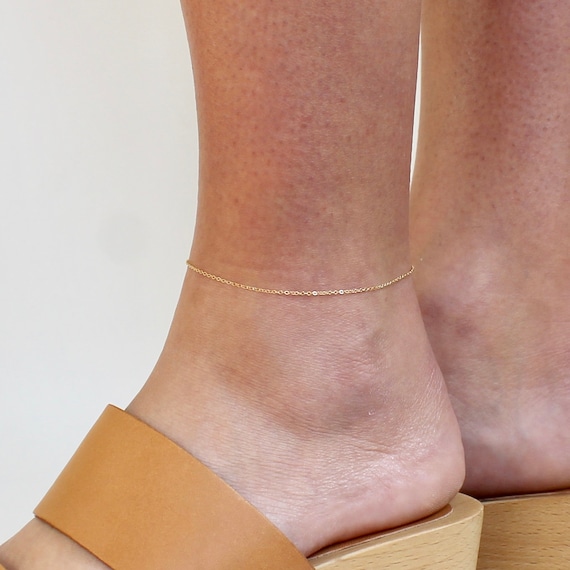 Pure gold anklets deals