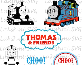 Thomas The Train SVG,Thomas The Train PNG,Thomas The Train Silhouette,SVG Files for Silhouette, Cut Files,Train svg,dxf,png,eps