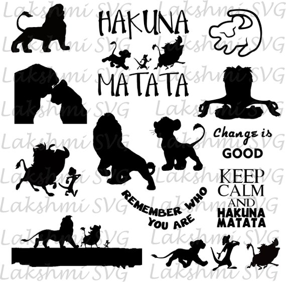 Hakuna Matata SVG Files Lion king Timon and Pumbaa SVG Lion