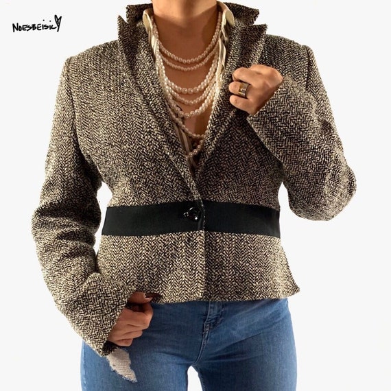 Vintage Valentino Roma Tweed Blazer Jacket