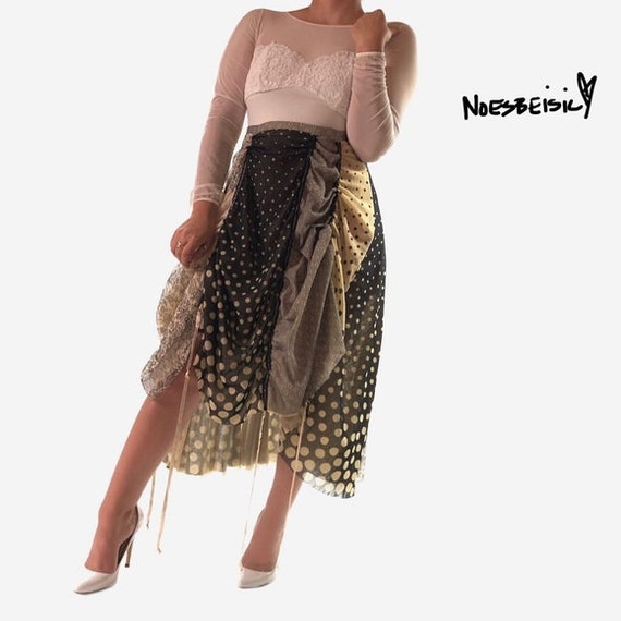 RARE Jean Paul Gaultier FUZZI Polka Dot Skirt