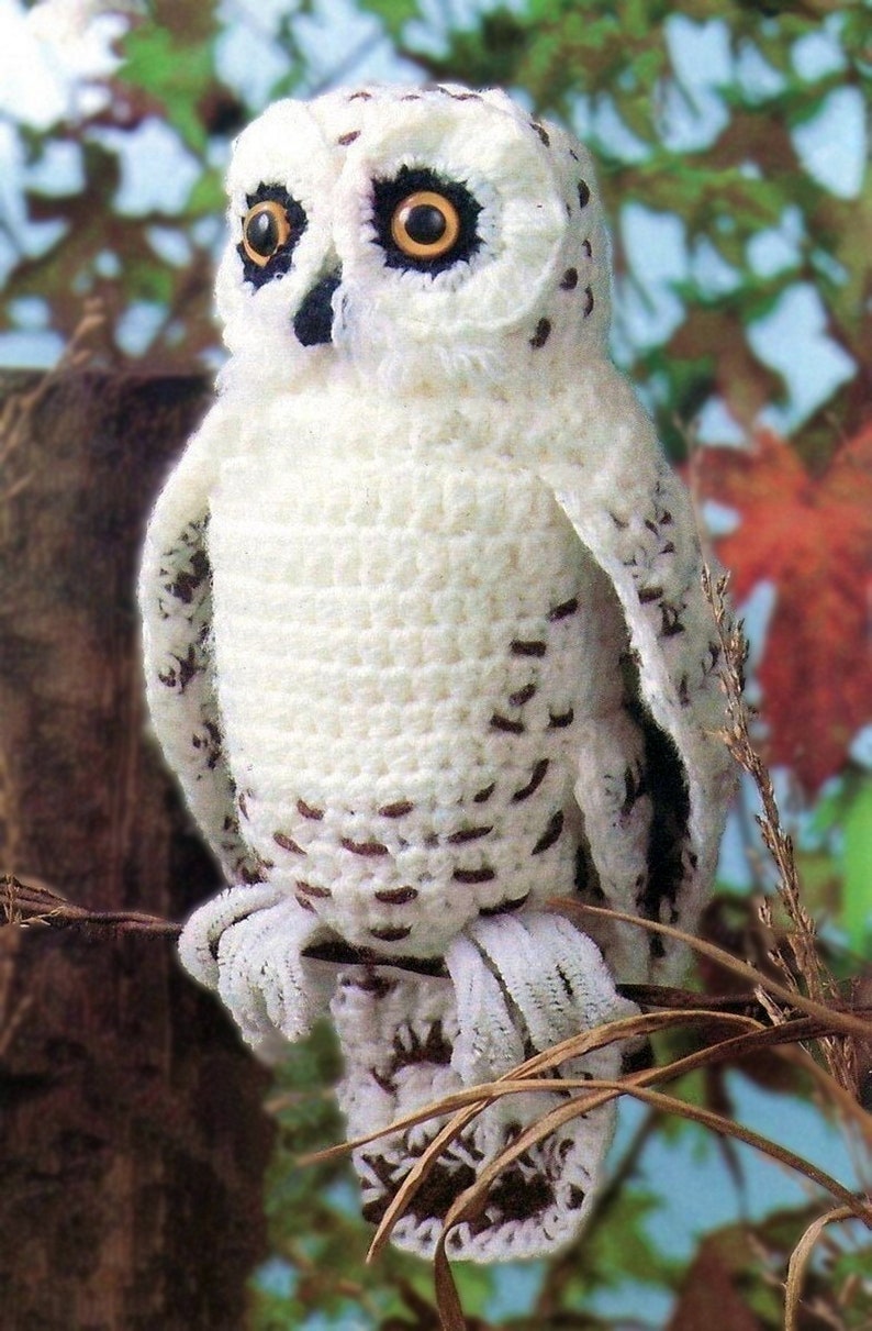 4 Ply Snowy Barn Owl Vintage PDF Crochet Pattern Instant | Etsy